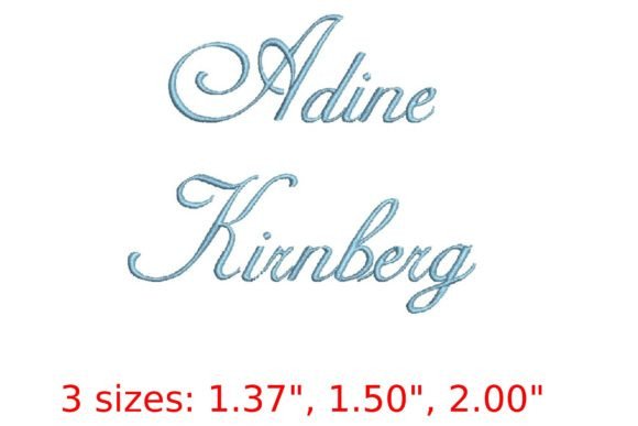 Adine Kirnberg: Elegant Script Embroidery Font