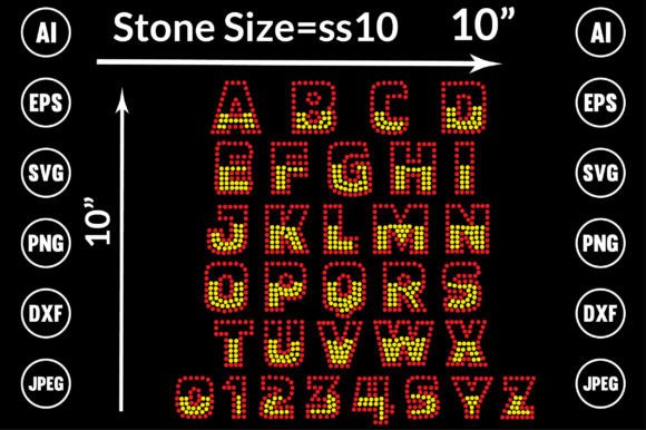 Alphabet, Letter, Font Rhinestone Design