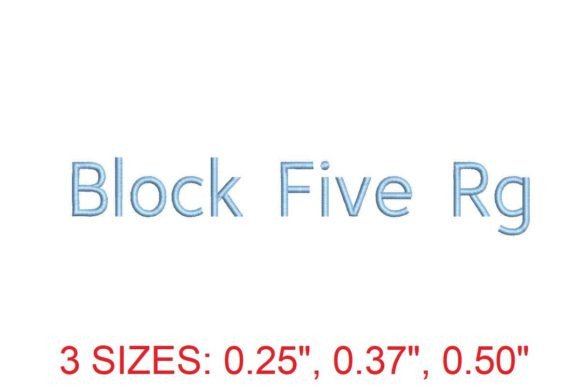 Block Five Rg: Elegant Embroidery Font for Timeless Design