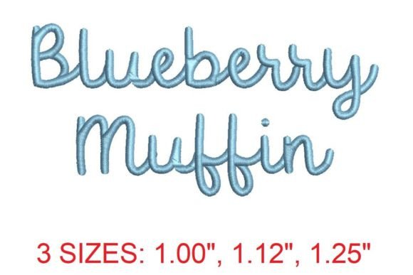 Blueberry Muffin Embroidery Font: Sweet Stitching Perfection