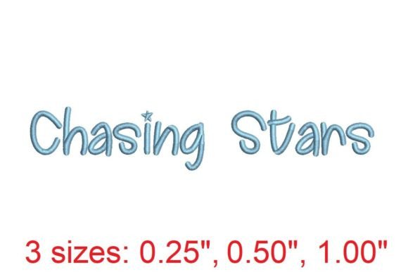 Chasing Stars Embroidery Font: Stitching Celestial Magic
