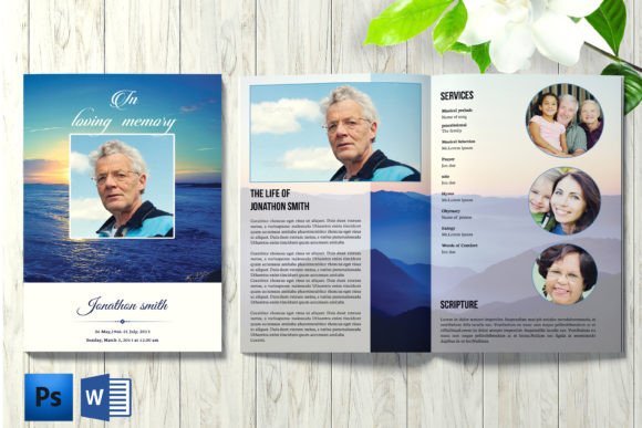 Elegant Funeral Program Template for a Meaningful Farewell