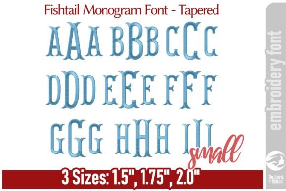 Fishtail Monogram Font: Elegant Tapered Style