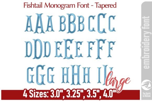 Fishtail Monogram Font - Tapered / L for Timeless Elegance
