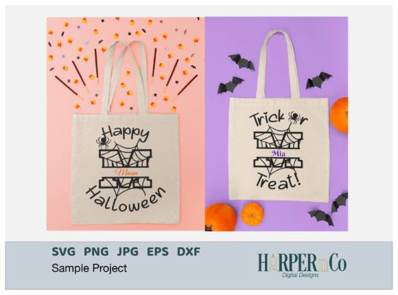 Halloween Monogram M SVG, Trick or Treat Designs