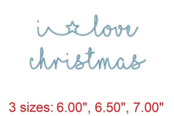I Love Christmas Embroidery Font: Festive Creativity