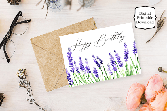 Lavender Accent Birthday Card: A Stylish Way to Celebrate