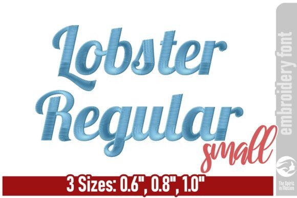 Lobster Regular Embroidery Font: Small & Stylish