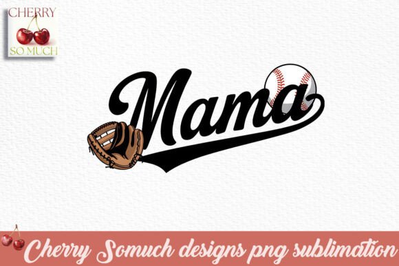 Mama Baseball Curve Font Sublimation