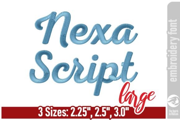 Nexa Script Embroidery Font: Smooth, Modern Cursive for Personalized Stitching