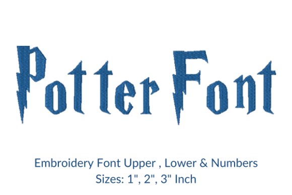 Potter Font Embroidery Design: Personalize Any Fabric