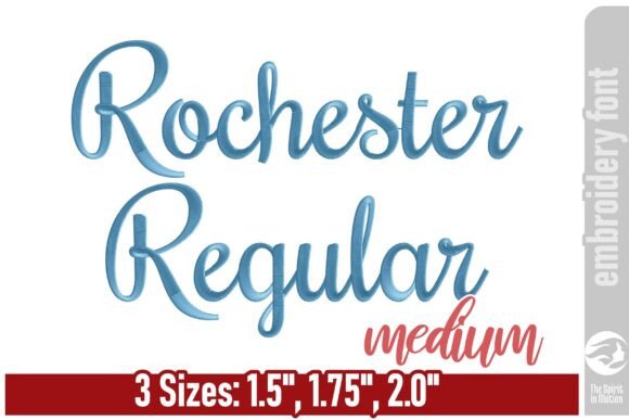 Rochester Embroidery Font - Medium: Timeless Script
