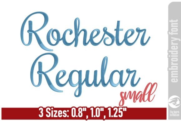 Rochester Embroidery Font - Small: Timeless Elegance