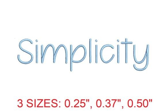 Simplicity Embroidery Font: Timeless Elegance for Your Projects
