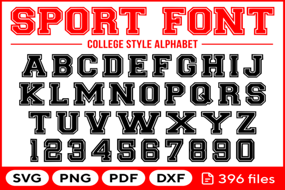 Sport Font Svg Png Pdf Dxf