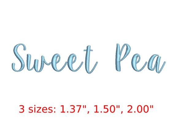 Sweet Pea Embroidery Font: Floral Script Elegance