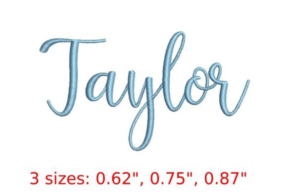 Taylor Embroidery Font: A Modern Script for Creative Stitching