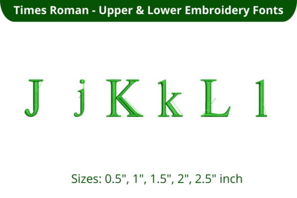 Times Roman Font JKL: Elegant Embroidery for Personalized Designs
