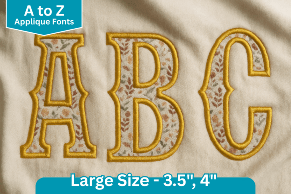Vintage Serif Applique Embroidery Font for Timeless Monograms